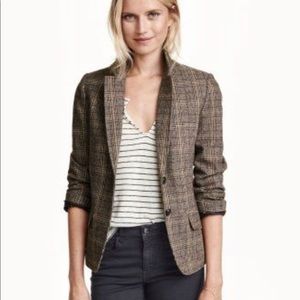 H&M L.O.G.G. Wool Blend Blazer w/ Elbow Patches